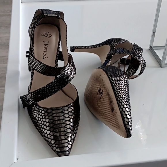 Faux reptile print heels - Picture 3 of 6
